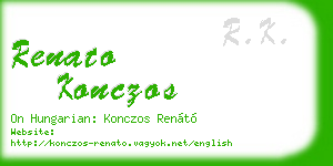 renato konczos business card